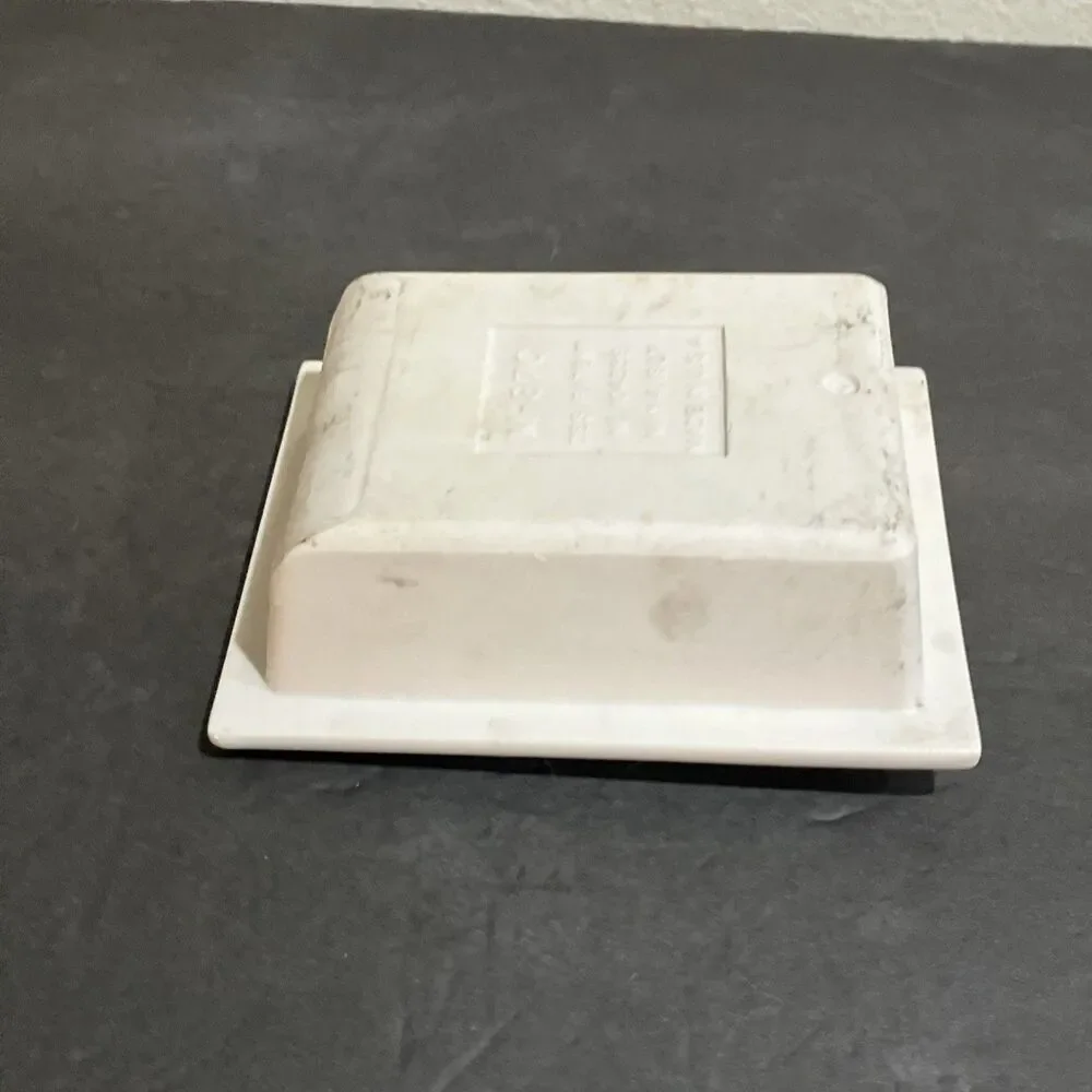 Vintage Antique White Porcelain Wall Mount Soap Dish 1937 Bathroom Fixture M-870